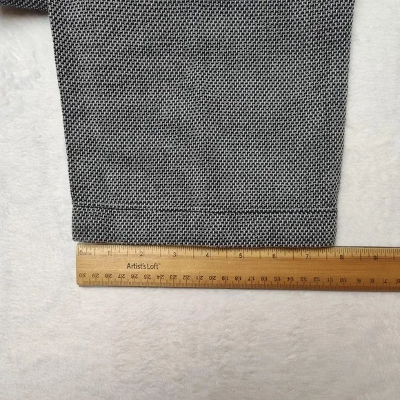 Carbon2Cobalt Pants Mens 36x33 Gray Check Cotton Chino Straight Casual Trousers - Picture 11 of 12